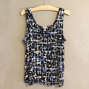Travelers By Chico’s Graphic Print Easy Tank Top